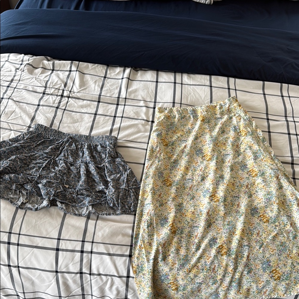 Floral Maxi Skirt and Mini Skirt
